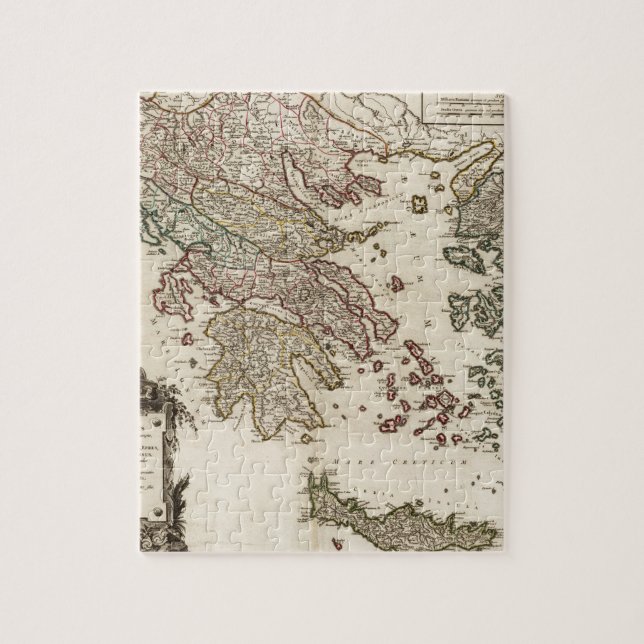 Karta 1752 av forntida Grekland Pussel (Vertikal)