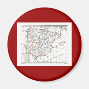 Karta 1806 - L'Espagne et le Portugal Magnet