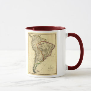 Karta 1817 av South America Mugg