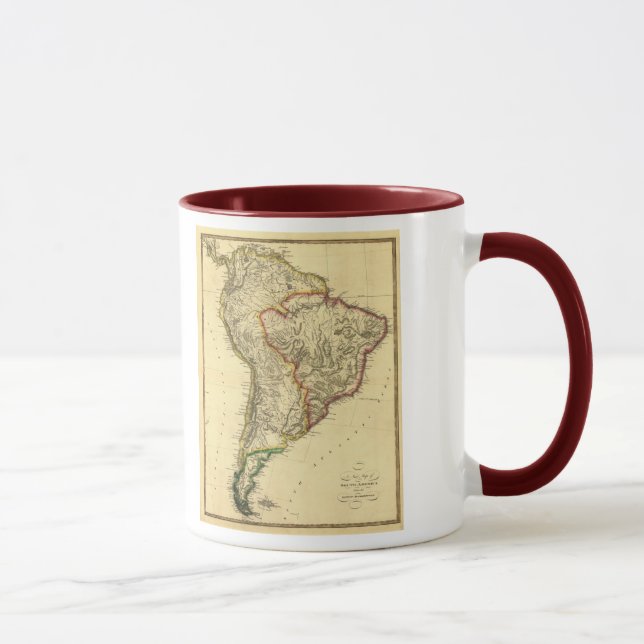 Karta 1817 av South America Mugg (Höger)