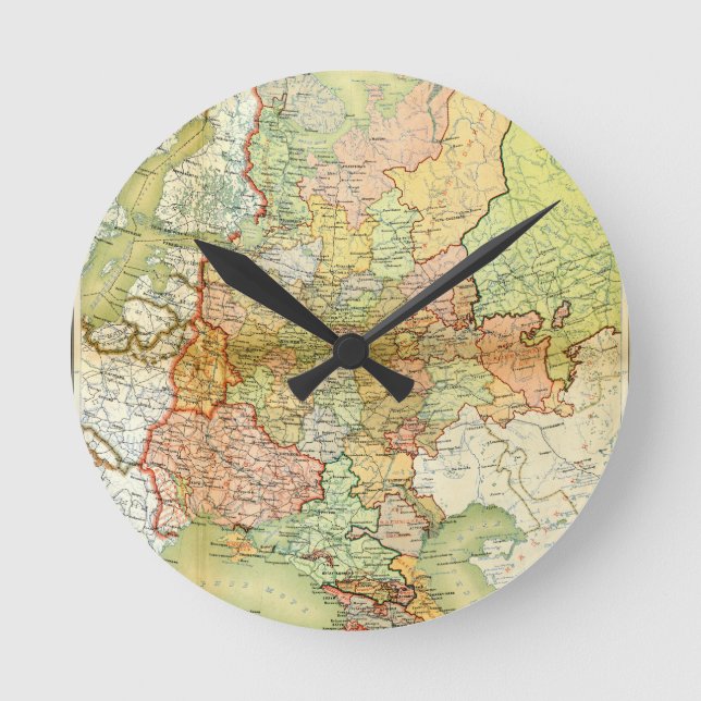 Karta 1928 av det gammala sovjet - fackliga USSR Rund Klocka (Framsida)