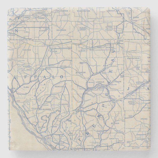 Karta 6 för Wisconsin cykelväg Underlägg Sten (Framsidan)