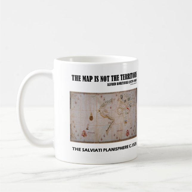 Karta är inte området Salviati Planisphere Kaffemugg (Vänster)