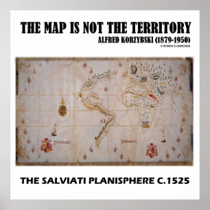 Karta är inte området Salviati Planisphere Poster