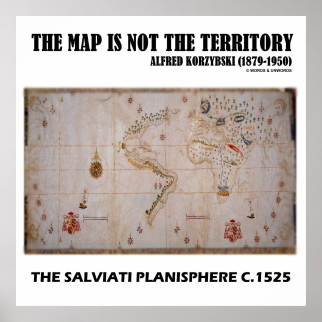 Karta är inte området Salviati Planisphere Poster (Framsidan)