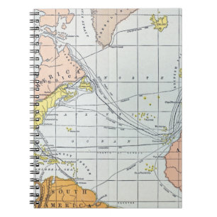 KARTA: ATLANTISKA RESOR ANTECKNINGSBOK