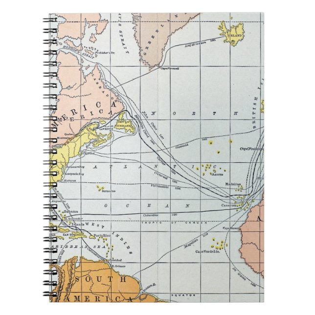 KARTA: ATLANTISKA RESOR ANTECKNINGSBOK (Framsidan)