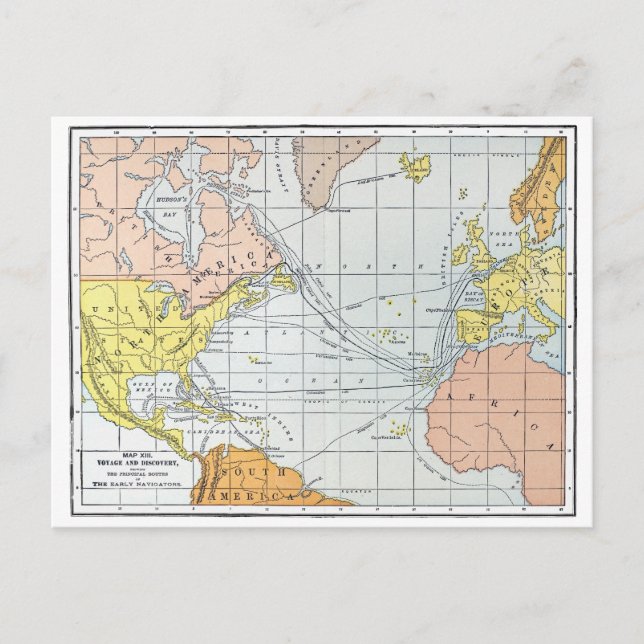 KARTA: ATLANTISKA RESOR VYKORT (Framsida)