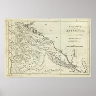 Karta av Abyssinia Poster