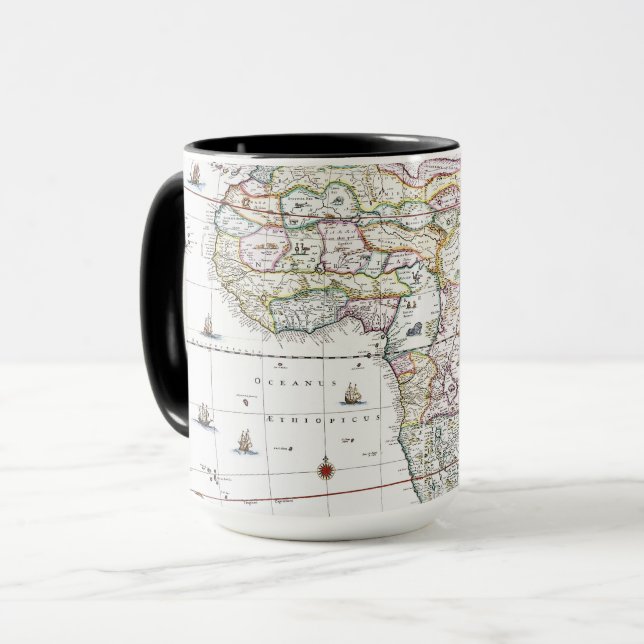 Karta av afrika | 1696 mugg (Framsida vänster)