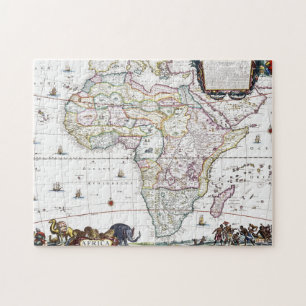 Karta av afrika 1696 pussel