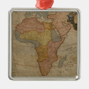 Karta av afrika 1700 julgransprydnad metall