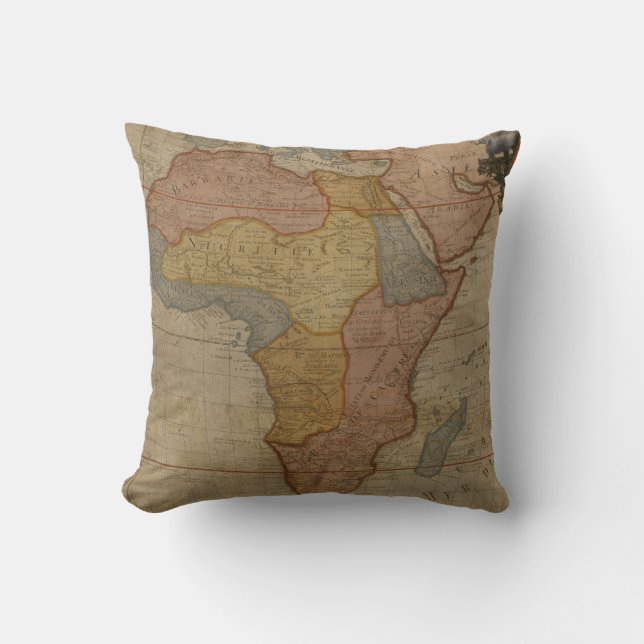 Karta av afrika | 1700 kudde (Framsida)