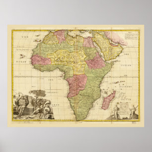 Karta av Afrika av John Senex (1725) Poster
