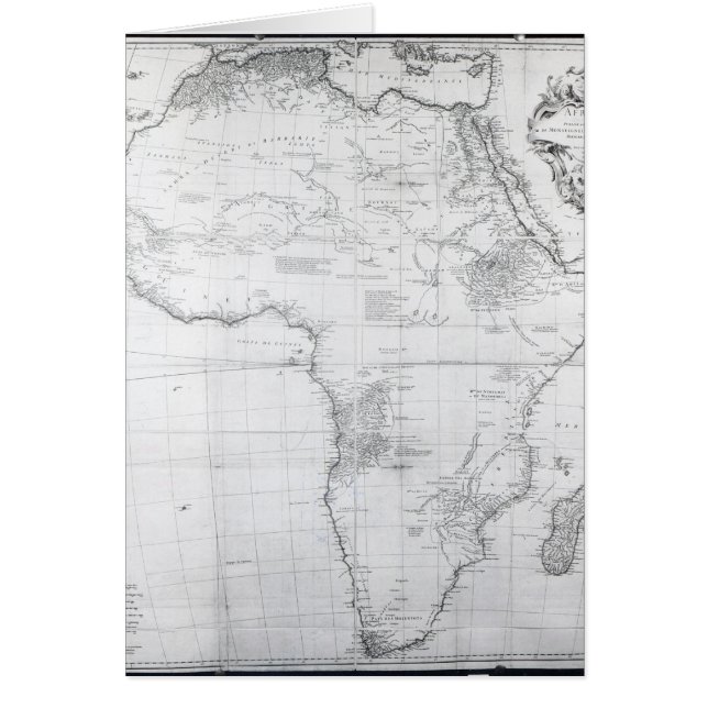Karta av afrikan hälsningskort (Framsidan)