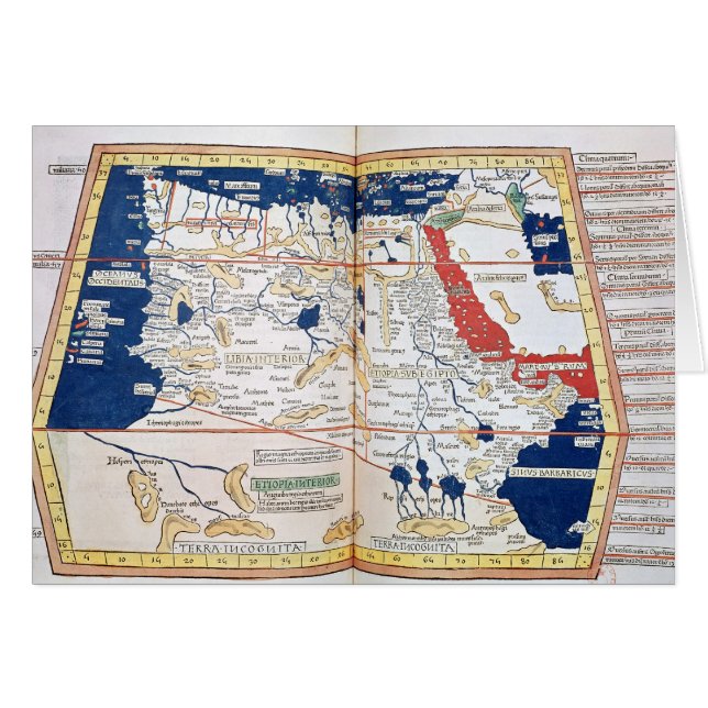 Karta av afrikan hälsningskort (Framsidan Horizontal)