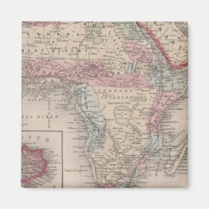 Karta av afrikan med Saint Helena Magnet