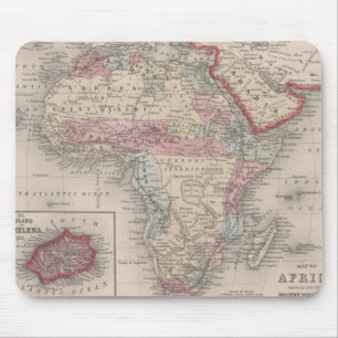 Karta av afrikan med Saint Helena Musmatta