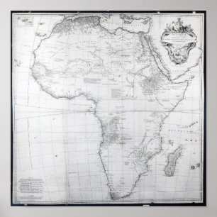 Karta av afrikan poster