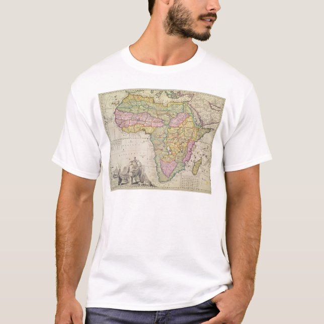 Karta av afrikan tee shirt (Framsida)