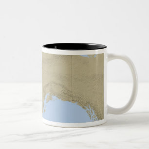Karta av Alaska 3 Två-Tonad Mugg