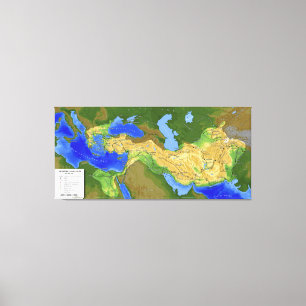 Karta av Alexander det underbara väldet 334-328 Canvastryck