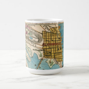Karta av Alexandria VA och gränsa till städer Kaffemugg