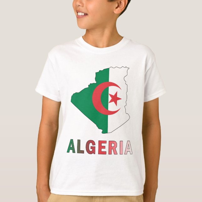 Karta av Algeriet T-shirt (Framsida)