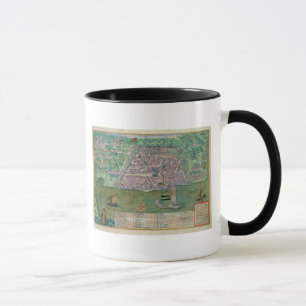 Karta av Algiers, från "Civitates Orbis Terrarum" Mugg