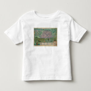 Karta av Algiers, från "Civitates Orbis Terrarum" Tee Shirt