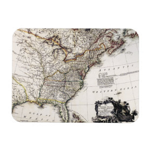 KARTA AV AMERIKA, 1809 MAGNET