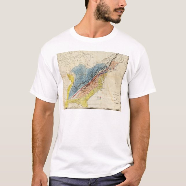 Karta av Amerikas förenta stater 3 T Shirt (Framsida)