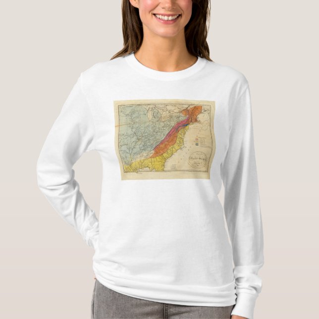 Karta av Amerikas förenta stater 4 T-shirt (Framsida)