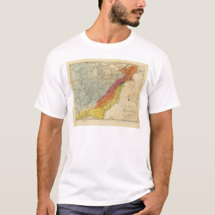 Karta av Amerikas förenta stater 4 Tee Shirt