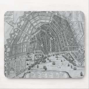 Karta av Amsterdam, 1662 Musmatta