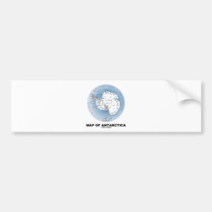 Karta av Antarktis (geografi) Bildekal