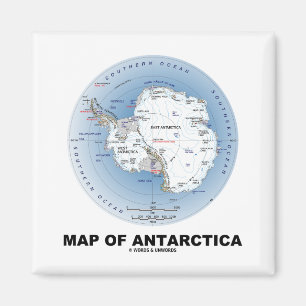 Karta av Antarktis (geografi) Magnet