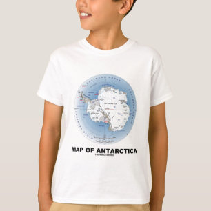 Karta av Antarktis (geografi) T-shirt