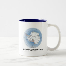 Karta av Antarktis (geografi) Två-Tonad Mugg