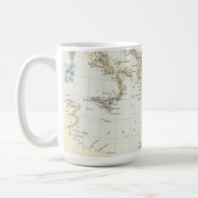 Karta av apostelPauls resor för missionär Kaffemugg (Vänster)