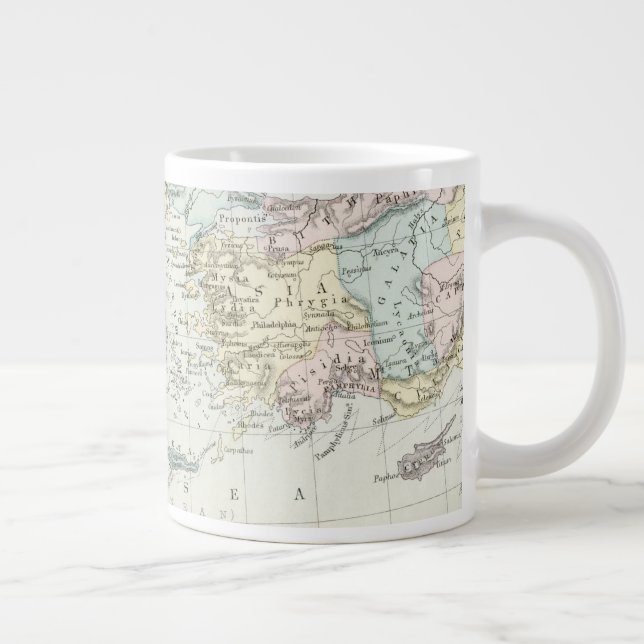 Karta av Apostle Paul's Missionärresor Jumbo Mugg (Höger)