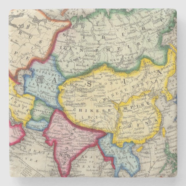 Karta av Asien Stenunderlägg (Framsidan)