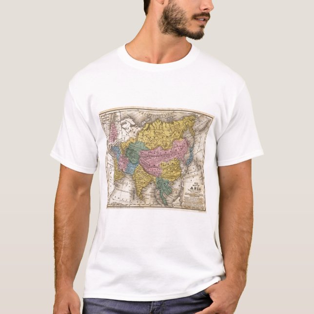 Karta av Asien T-shirt (Framsida)