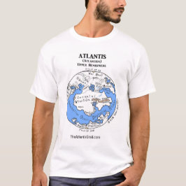 Karta av Atlantis - båda halvklot - T-tröja T Shirt