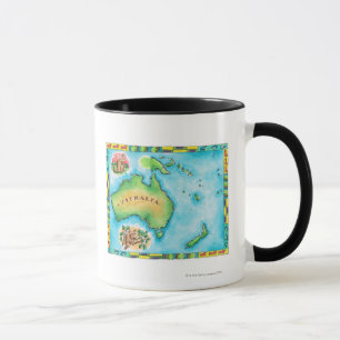 Karta av Australien Mugg