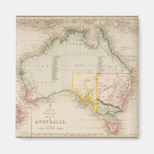 Karta av Australien & nyazeeländskt Magnet