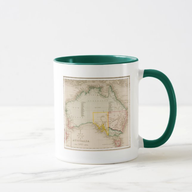 Karta av Australien & nyazeeländskt Mugg (Höger)