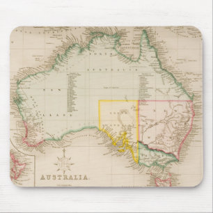 Karta av Australien & nyazeeländskt Musmatta