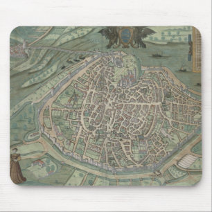Karta av Avignon, från "Civitates Orbis Terrarum" Musmatta