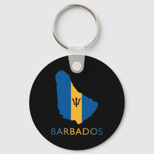 Karta av Barbados Nyckelring
